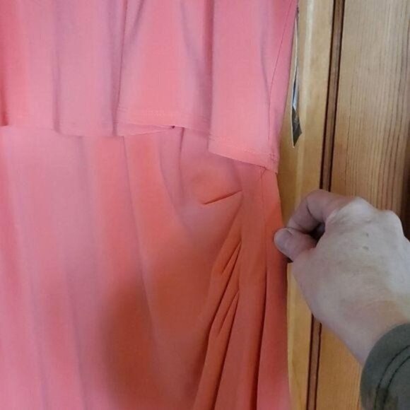 Lauren Ralph Lauren Peachy‎ Orange Sleeveless Sheath Sz. 14 Dress - Picture 3 of 10